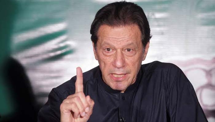 Imran Khan gestures as he speaks to the members of the media at his residence in Lahore, May 18, 2023. — Reuters