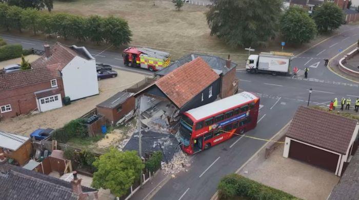 Double-Decker bus crashes into home in UK village: Neighbours detail horror