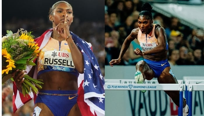 Masai Russell smashes 100m world record, stuns critics with shush celebration