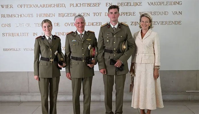 Prince Gabriels big military milestone brings Belgiums royal family together