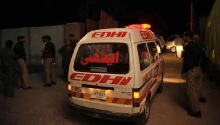 A representational image showing an ambulance parked at an incident site. — AFP/File
