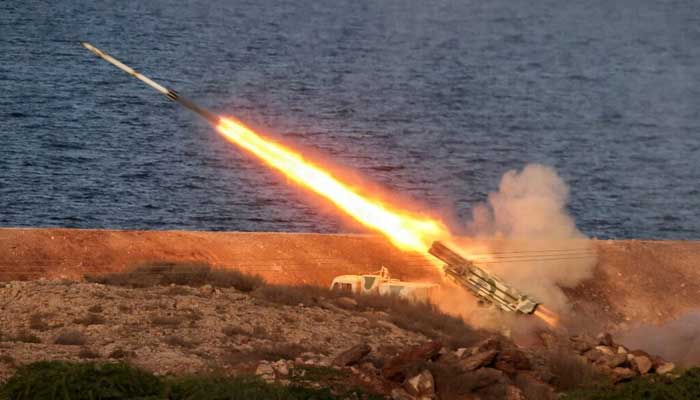 A missile is launched during a joint exercise, in the southwest of Iran, in this picture obtained on December 22, 2021. — Reuters