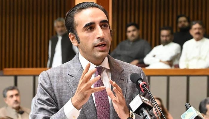 Pakistan Peoples Party (PPP) Chairman Bilawal Bhutto Zardari addresses the National Assemblys budget session on June 18, 2026. — Facebook/@Bilawalhouse