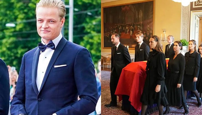 Marius Borg Høiby makes controversial royal appearance beside King Haralds coffin