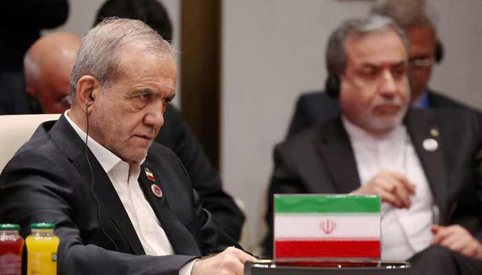 Iranian President Masoud Pezeshkian attends a session of the Shanghai Cooperation Organisation (SCO) summit in Bishkek, Kyrgyzstan September 1, 2026.— Reuters