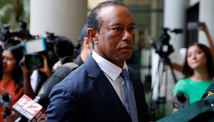 Golfer Tiger Woods walks outside the courthouse to appear before a judge in person for the first time since his March 27 car accident, in Stuart, Florida, US, September 2, 2026. — Reuters