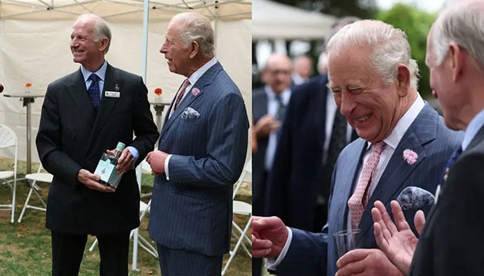 King Charles jokes about ‘stress’ before sending a plaque flying