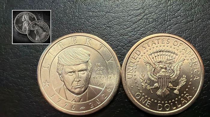 Trump $1 coin goes on sale today: Here's what new 2026 dollar looks like