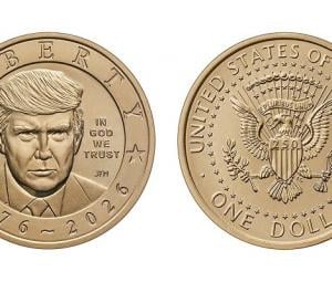Trump's face finally lands on $1 coin despite law barring living presidents on currency