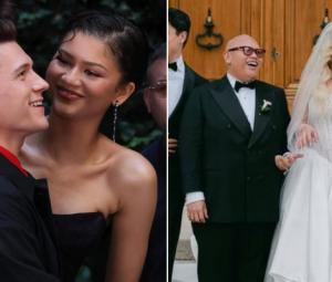 Tom Holland and Zendaya attend Jacob Batalon's wedding to Veronica Leahov