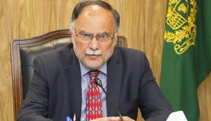 Minister for Planning, Development and Special Initiatives Ahsan Iqbal presiding a meeting in Islamabad. — Facebook@ahsaniqbal.pk/File