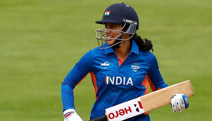 Indias Smriti Mandhana celebrates after the match against Pakistan during Commonwealth Games. — Reuters