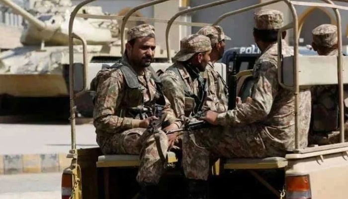 Pakistan Army personnel can be seen patrolling in this undated image. — Reuters/File