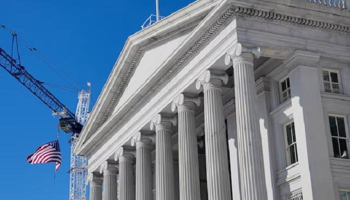 A general view of the Treasury Building on day two of a partial government shutdown in Washington, DC, US, February 1, 2026. — Reuters