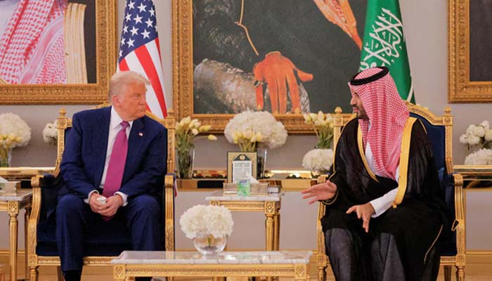 US President Donald Trump and Saudi Crown Prince Mohammed Bin Salman meet in Riyadh, Saudi Arabia, May 13, 2025. — Reuters