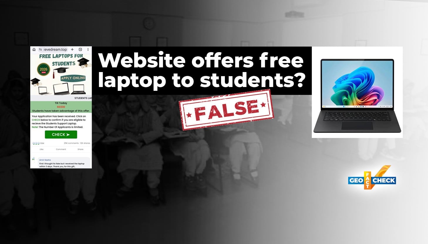 Fact-check: Viral website offering free laptops is a scam