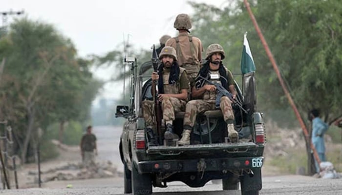 Pakistan Army soldiers patrol in a Khyber Pakhtunkhwa. — AFP/File