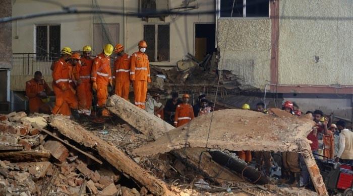 Three killed, others trapped in India's New Delhi building collapse