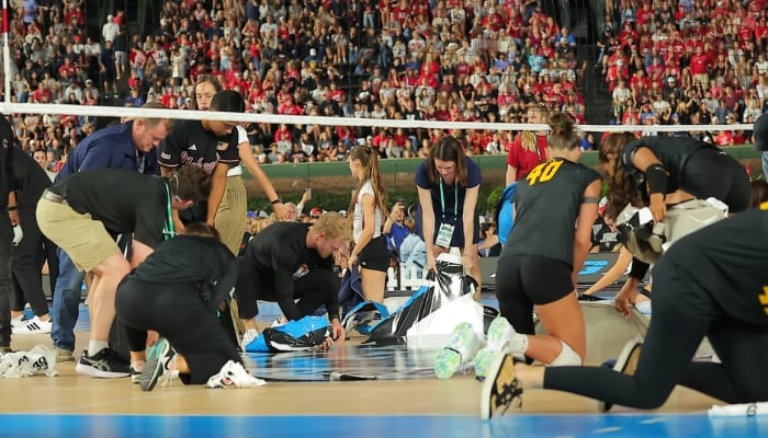Why did officials call off historic Nebraska-Missouri volleyball showdown at Wrigley Field?
