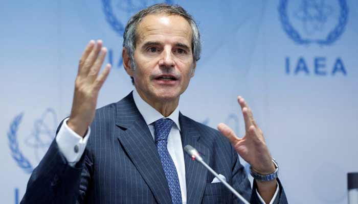 UN nuclear watchdog chief Rafael Grossi attends a press conference during the International Atomic Energy Agencys 35-nation Board of Governors meeting in Vienna, Austria, September 11, 2023.— Reuters
