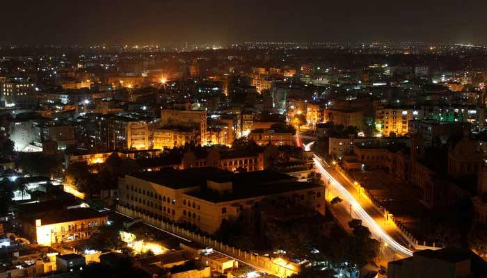 A view of the city skyline at dusk in Karachi. — Reuters/File