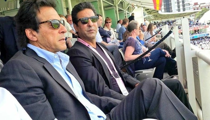 PTI founder Imran Khan (left) and former Pakistani cricketer Wasim Akram. — Facebook/@ImranKhanOfficial/File