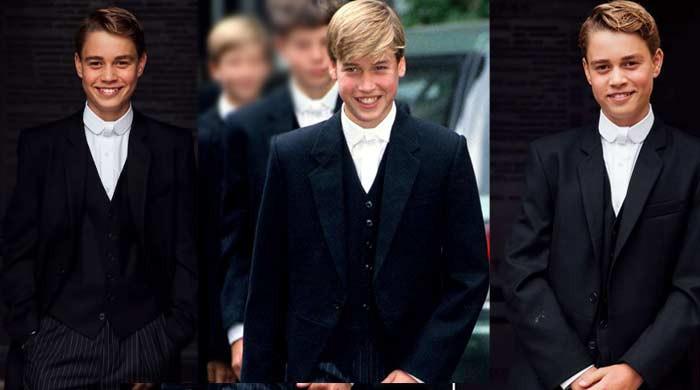 Prince George debuts in Eton uniform: Spitting image of young William