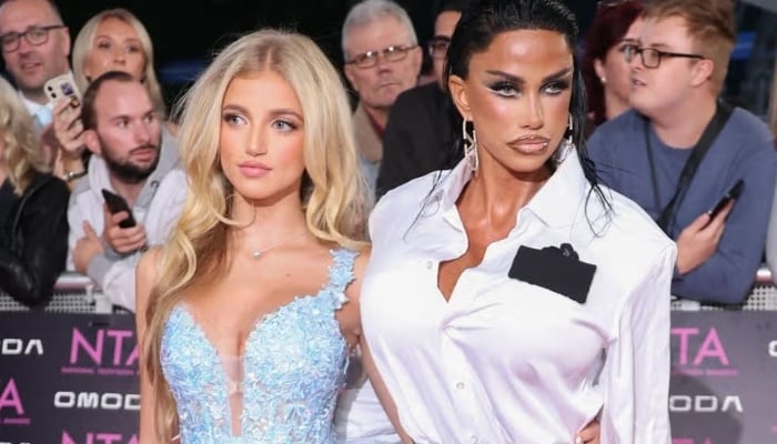 Katie Price debuted a dramatic, heavy makeover, while Princess looked like an actual Princess in a light-blue ruffled gown