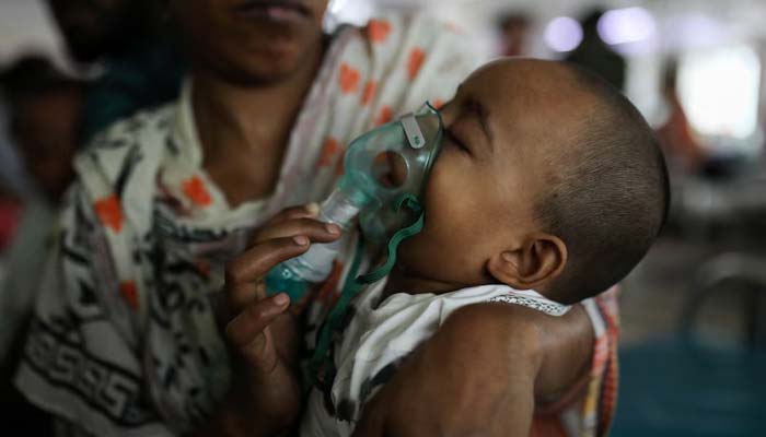A child suffering from measles receives treatment at a hospital in Dhaka, Bangladesh, September 7, 2026. — Reuters