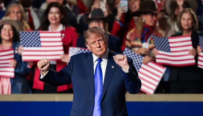 US President Donald Trump gestures after his speech during the Republican National Midterm Convention in Dallas, Texas, US, September 9, 2026. — Reuters