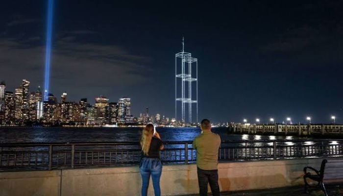 New York marks 25th anniversary of 9/11 with drone tribute recreating twin towers
