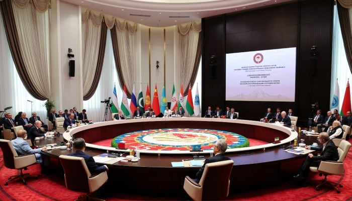 Leaders of states attend a session of the Shanghai Cooperation Organisation (SCO) summit in Bishkek, Kyrgyzstan September 1, 2026. — Reuters