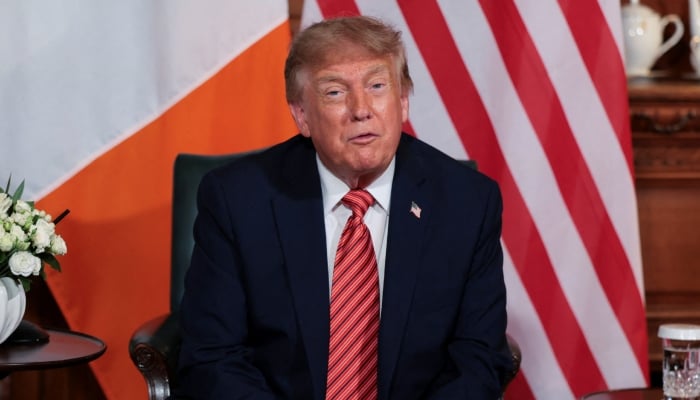 US President Donald Trump pictured at Farmleigh House in Dublin, Ireland, September 12, 2026. — Reuters