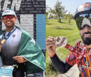 Pakistani triathletes Shahzada Asad, Jibran Jawaid complete international triathlon challenges