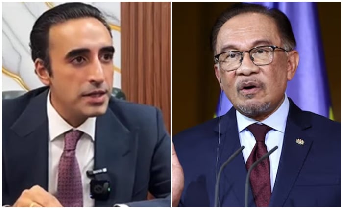 This collage shows Pakistan Peoples Party Chairman Bilawal Bhutto Zardari (left) and Malaysian Prime Minister Anwar Ibrahim. — Reuters/Facebook/@Bilawalhouse