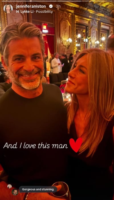 Jennifer Aniston pays sweet tribute to boyfriend Jim Curtis: love this man