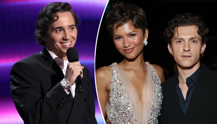 Marcello Hernández shoots shot with Zendaya, Tom Holland at the Emmys