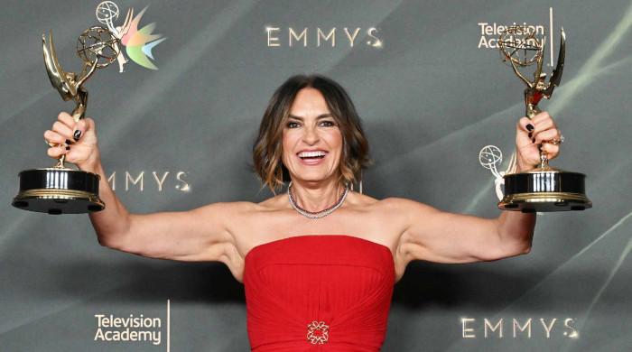Mariska Hargitay and daughter Amaya Twin in red at 2026 Emmys