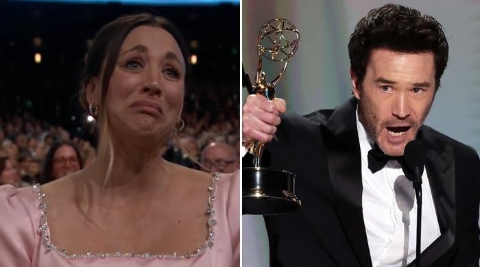Tom Pelphrey makes pregnant fiancée Kaley Cuoco cry with Emmys speech