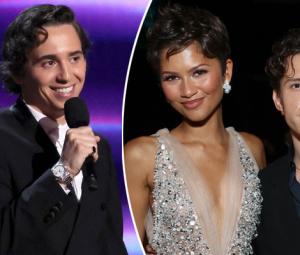 Marcello Hernández shoots shot with Zendaya, Tom Holland at the Emmys