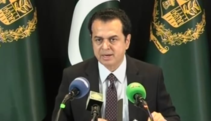 Minister of State for Interior Talal Chaudhry speaks during a press conference in Islamabad, September 16, 2026. — Screengrab via YouTube/Geo News