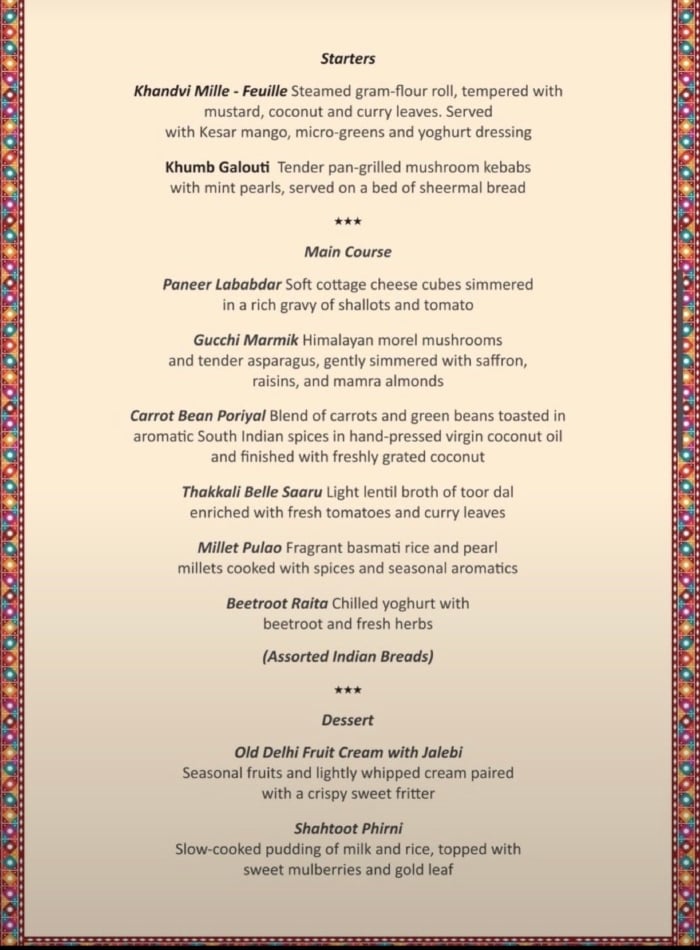 Brics summit menu. — X@warispathan