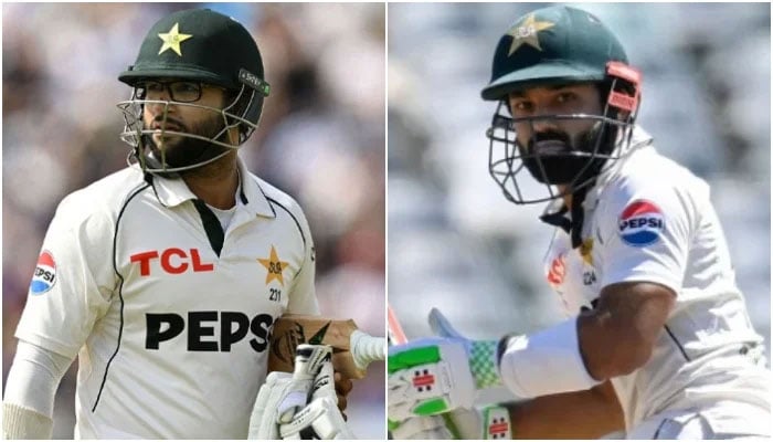This collage of pictures shows of Pakistans opening batter Imam-ul-Haq (left) and wicketkeeper-batter Mohammad Rizwan. — AFP/File