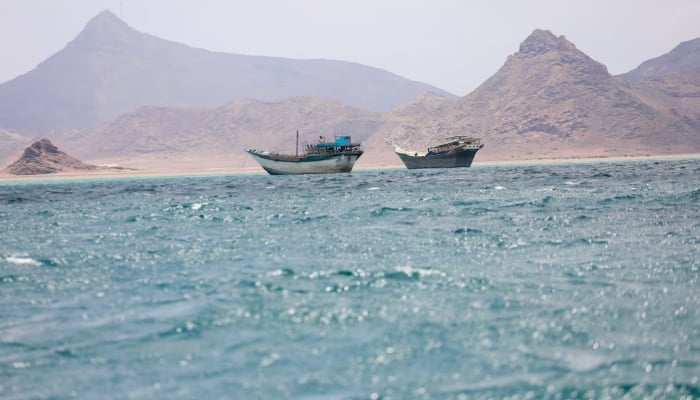 Boats float near the coast of Bab al-Mandab, Yemen, April 2, 2026. — Reuters