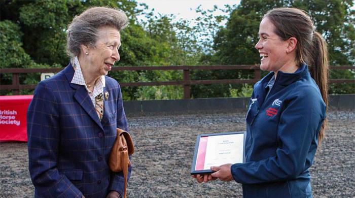 Princess Anne honours equine lecturer Leah Crook with special coaching award