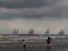 What is behind foul odour along Karachi coast?