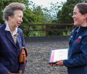 Princess Anne honours equine lecturer Leah Crook with special coaching award