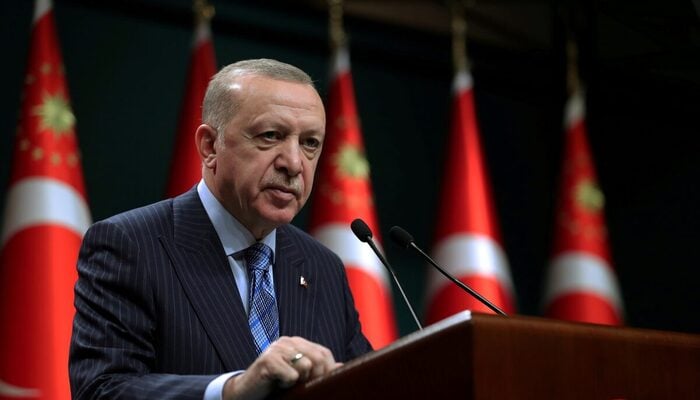 Turkish President Tayyip Erdogan gives a statement after a cabinet meeting in Ankara, Turkey, May 17, 2021. — Reuters