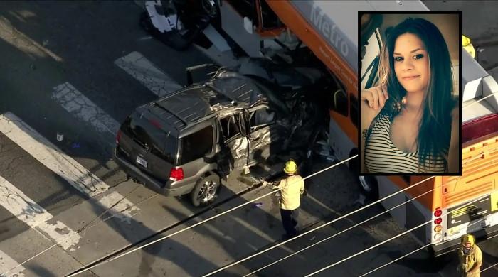SUV driver who slammed into LA Metro bus identified, arrested for murder