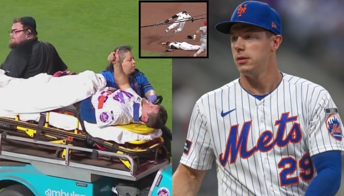 Mets Jared Young carted off after brutal collision with teammate McLean: heres what happened?